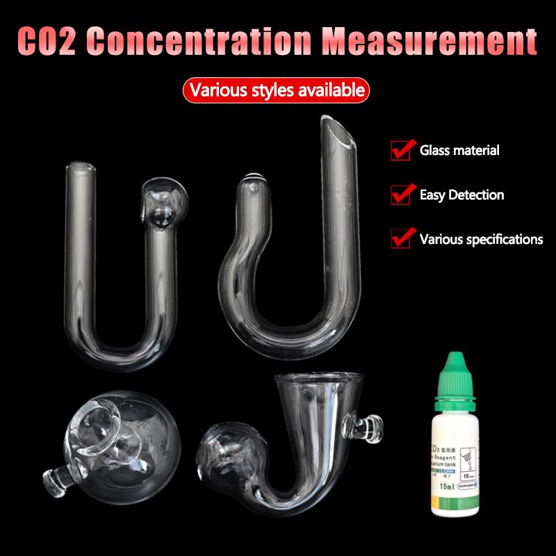 Planted Aquarium Test Kit - Pengukur CO2 Gantung Akuarium Diffuse Glass,