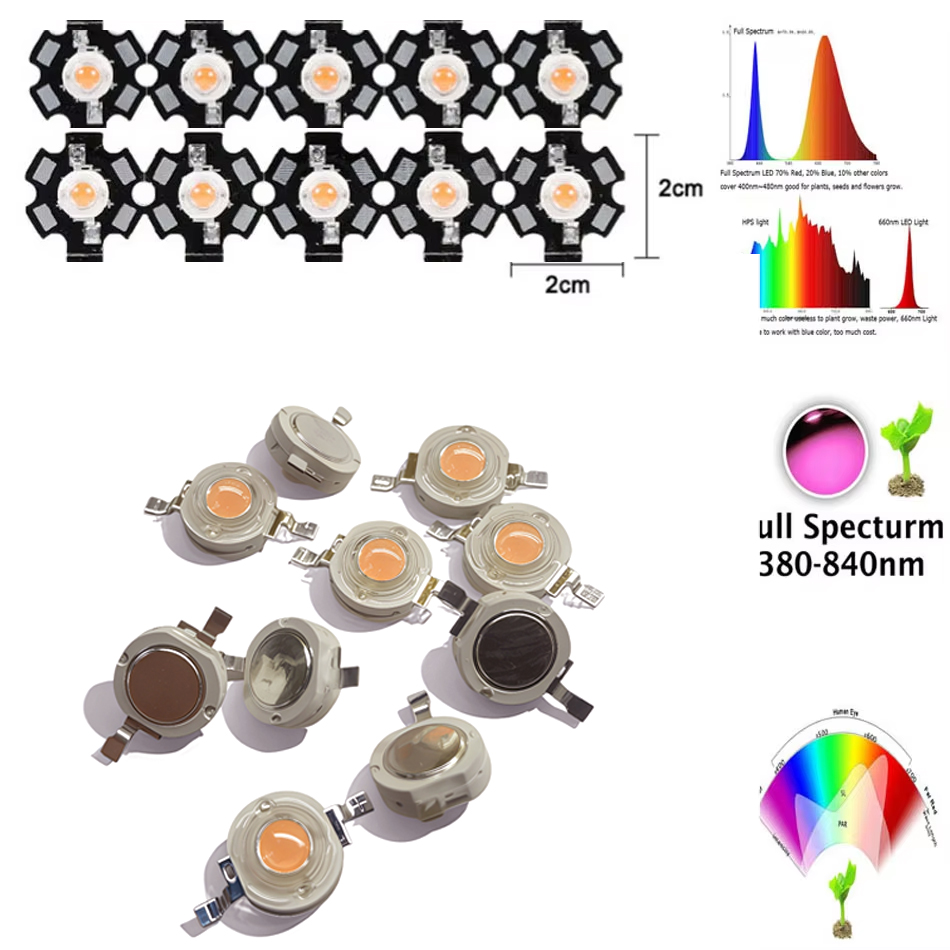 Aquarium Plant Seeds - Lampu LED 1W 3W 5W, Chip