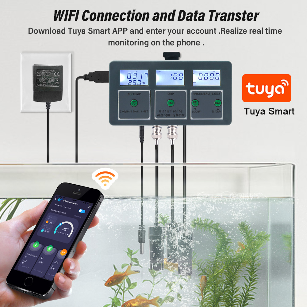 WiFi Tuya Smart PH Meter Data  - Planted Aquarium Test Kit ulasan dan harga