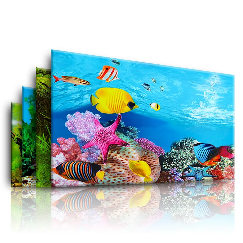 Stiker Latar Belakang Dekorasi - Planted Aquarium Wallpaper ulasan dan harga