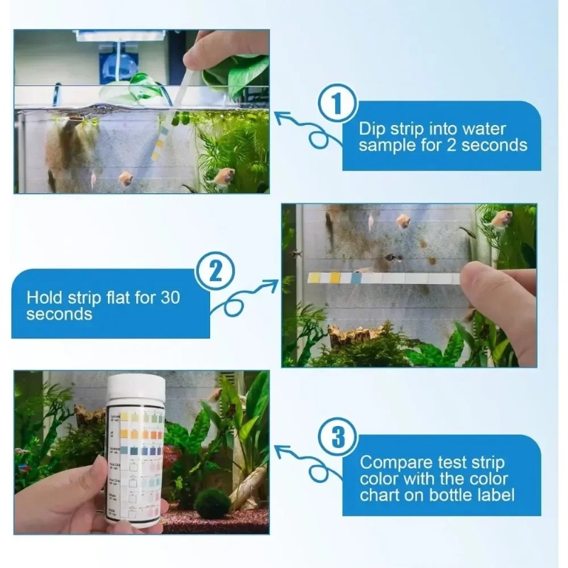 Strip Tes PH Akuarium, Strip T - Planted Aquarium Test Kit ulasan dan harga