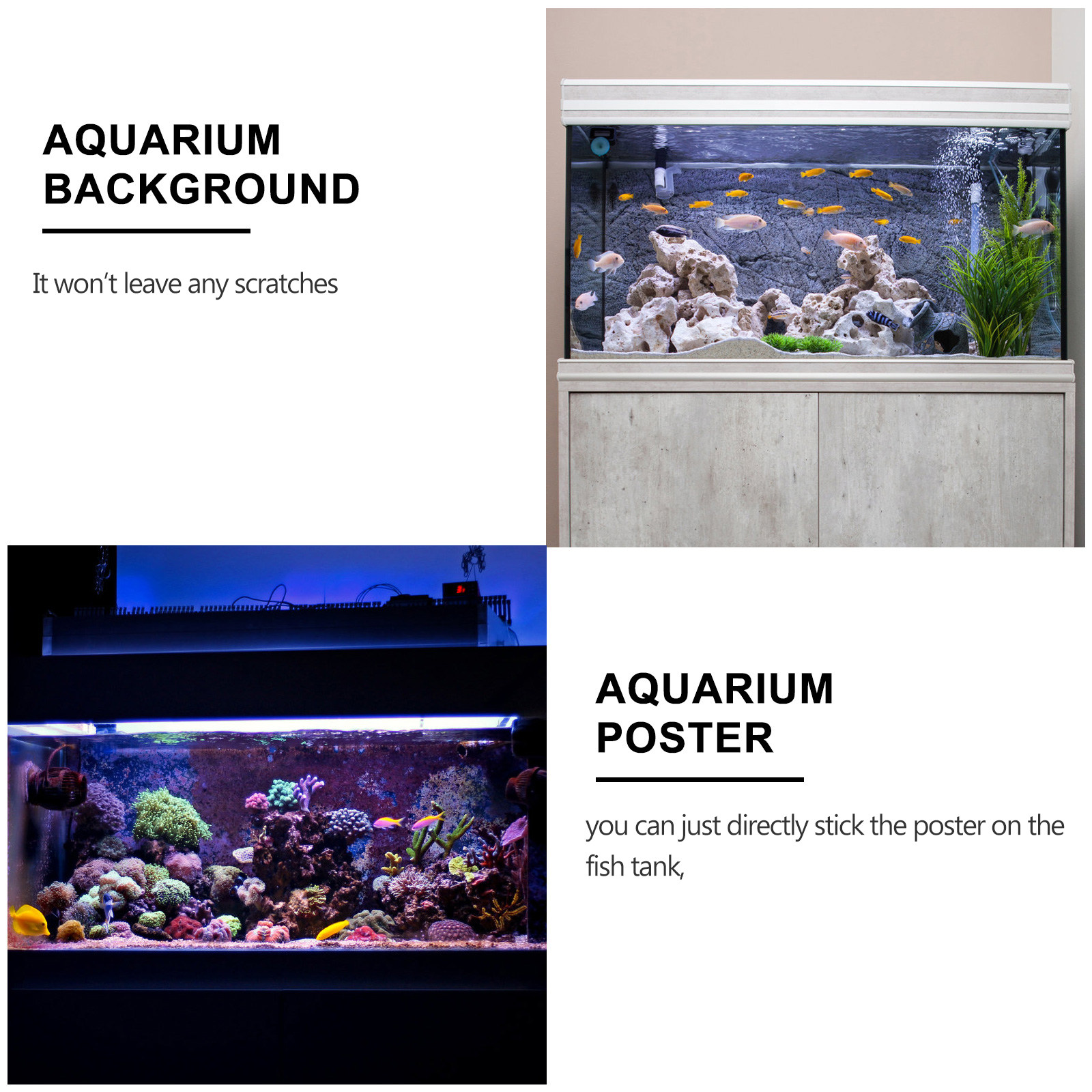 Stiker Latar Belakang Akuarium - Planted Aquarium Wallpaper ulasan dan harga