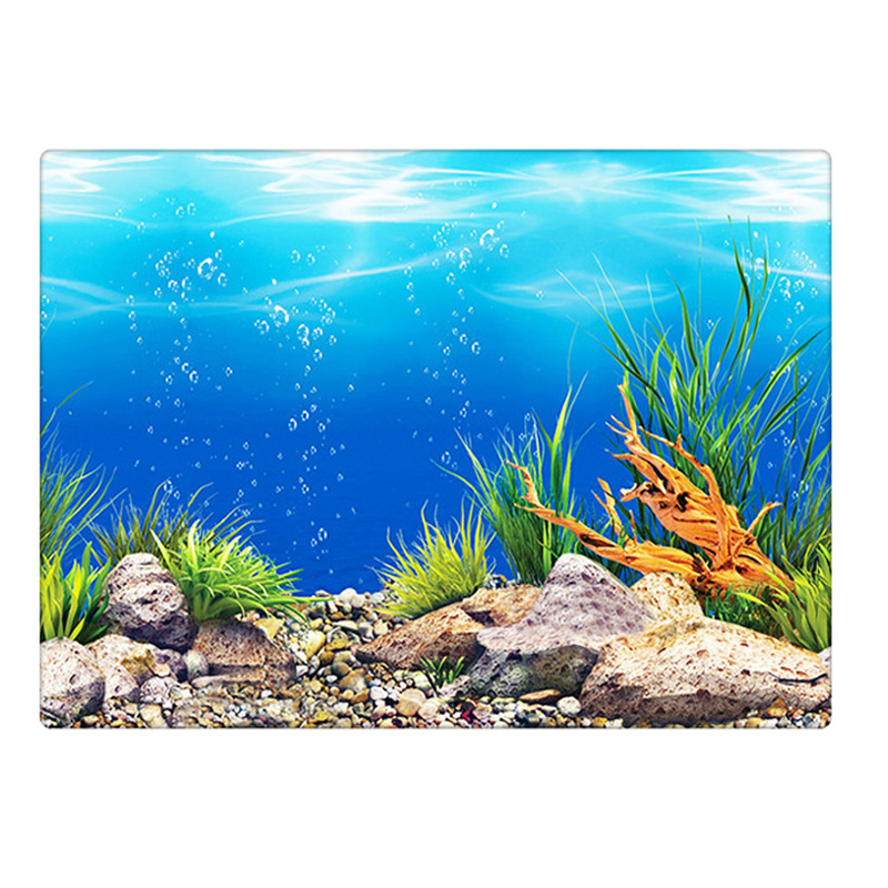 Stiker Latar Belakang Dekorasi - Planted Aquarium Wallpaper ulasan dan harga