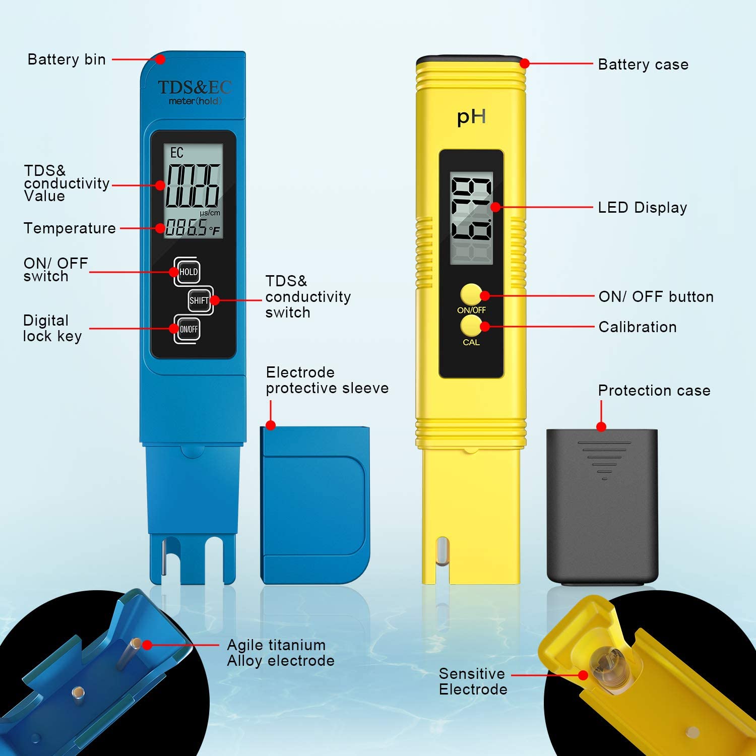 Penguji PH /TDS/ EC Digital, p - Planted Aquarium Test Kit ulasan dan harga