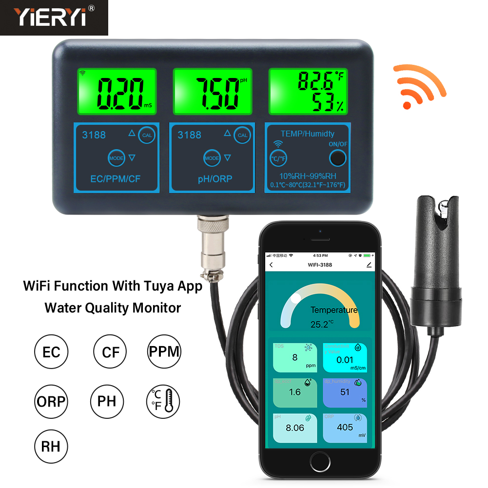 WiFi PH Meter Temp TDS (Ppm) E - Planted Aquarium Test Kit ulasan dan harga