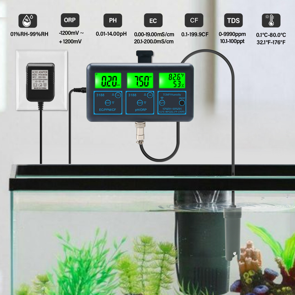 WiFi PH Meter Temp TDS (Ppm) E - Planted Aquarium Test Kit ulasan dan harga