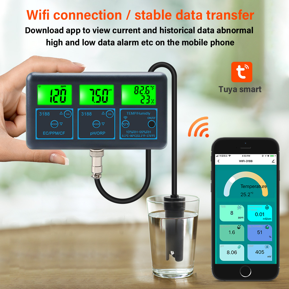 WiFi PH Meter Temp TDS (Ppm) E - Planted Aquarium Test Kit ulasan dan harga