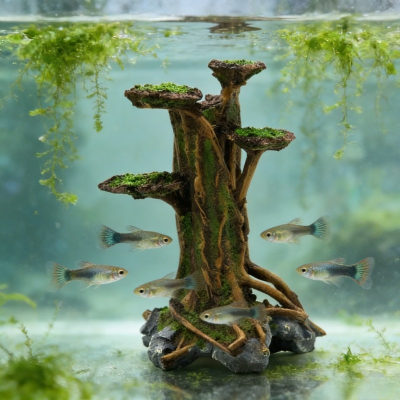 Dekorasi Akuarium Pohon Lumut  - Planted Aquarium Aquascape ulasan dan harga